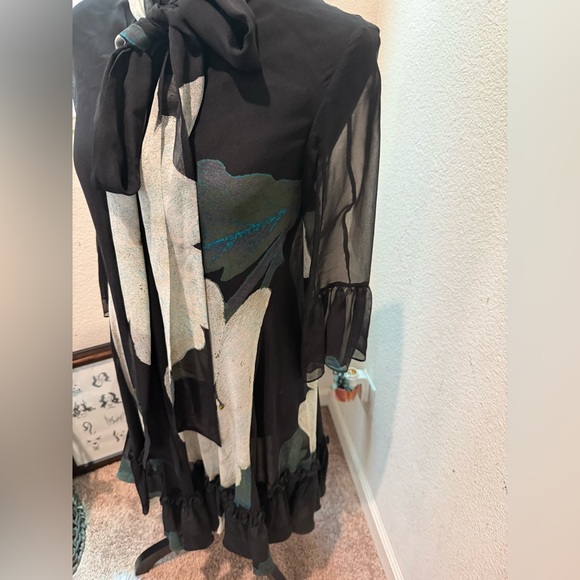 Diane Von Furstenberg DVF Silk Floral Sheer Dress - Picture 3 of 5